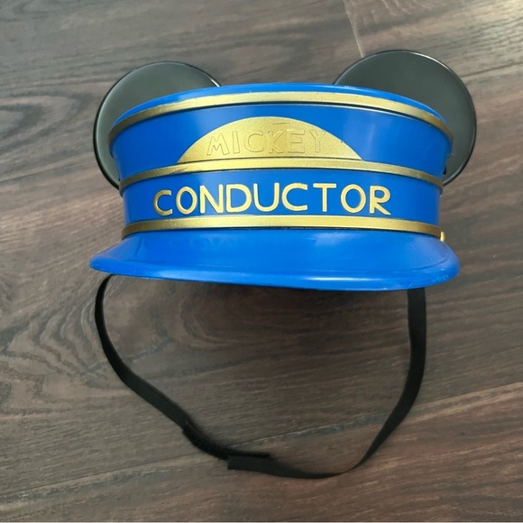 Mickey Mouse Ears Train CONDUCTOR Hard Shell Hat Vintage RARE Costume Toy Kids - Picture 1 of 7